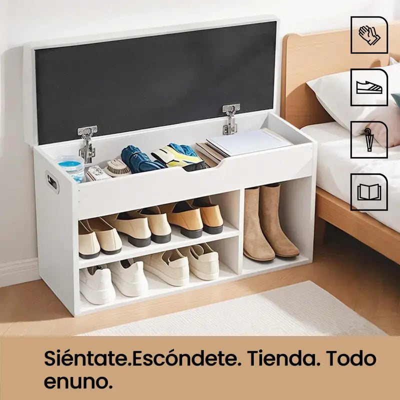 Banco Zapatero Multifuncional con Almacenaje Orden & Estilo