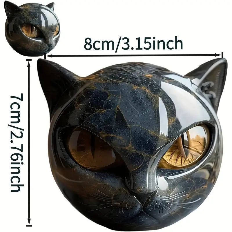 Escultura Decorativa Cabeza de Gato Místico