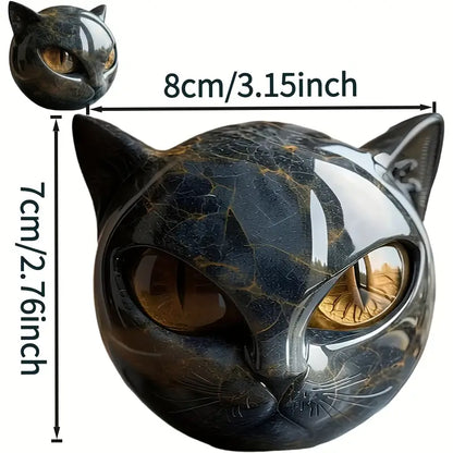 Escultura Decorativa Cabeza de Gato Místico