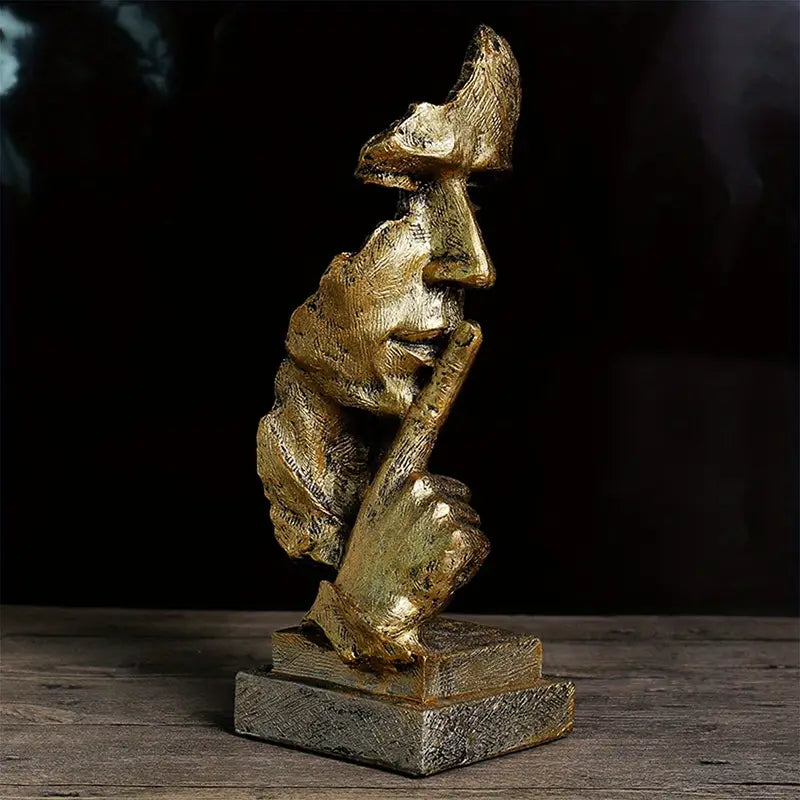 Escultura Abstracta Silencio – Estatua Decorativa en Resina