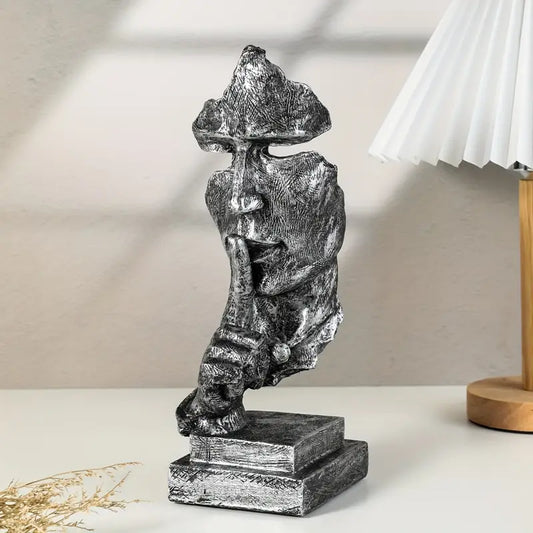 Escultura Abstracta Silencio – Estatua Decorativa en Resina