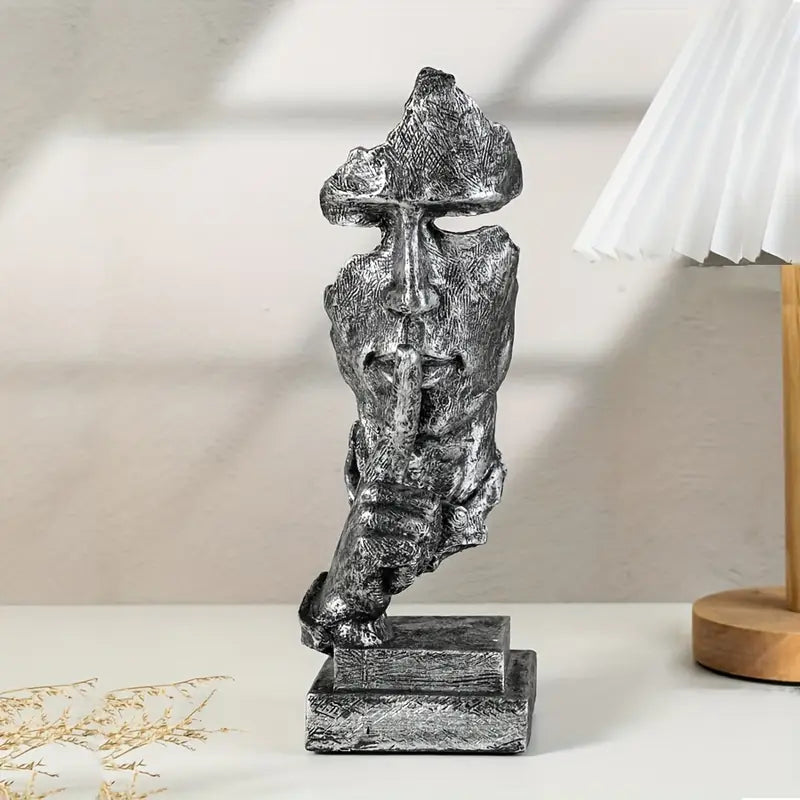 Escultura Abstracta Silencio – Estatua Decorativa en Resina
