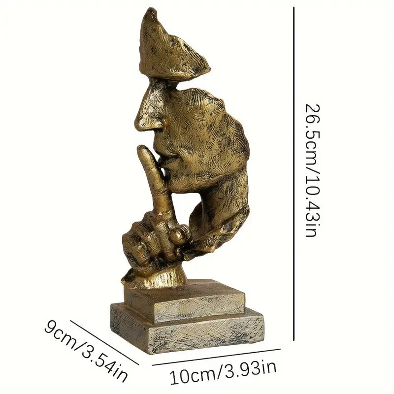 Escultura Abstracta Silencio – Estatua Decorativa en Resina
