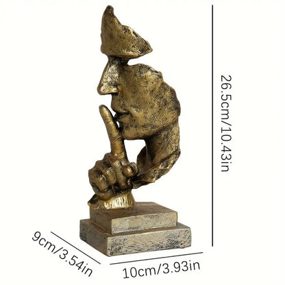 Escultura Abstracta Silencio – Estatua Decorativa en Resina