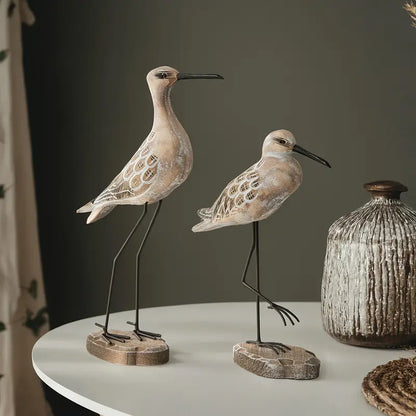 Figuras Decorativas de Garzas – Set de 2 Estatuas de Mesa