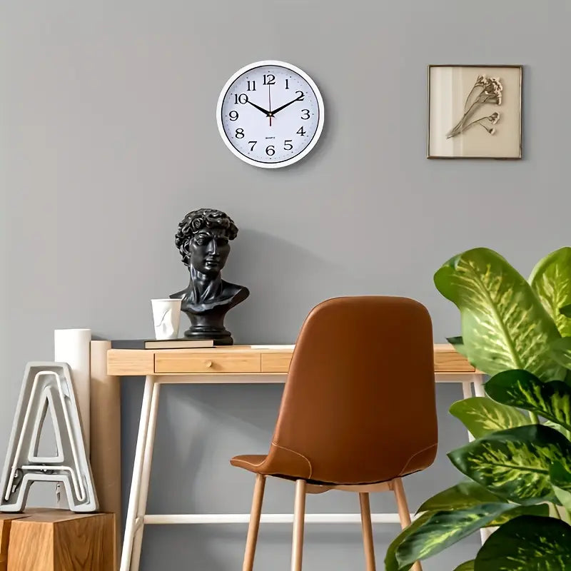 Reloj de Pared Clásico – Diseño Minimalista en Blanco y Negro