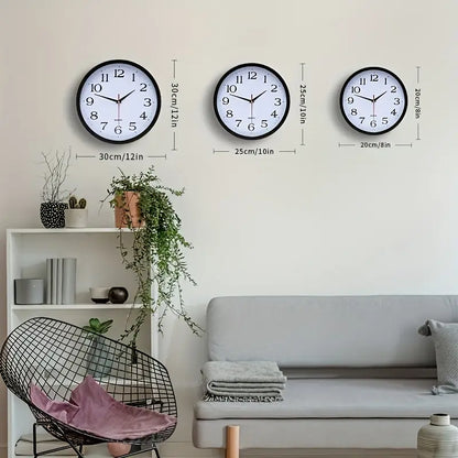 Reloj de Pared Clásico – Diseño Minimalista en Blanco y Negro